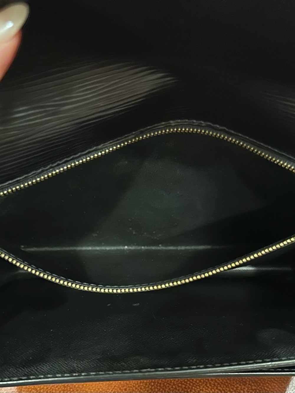 LV Noir Epi Leather Sellier Dragonne Clutch Pouchette EUC Like New! FRANCE 2004 - Picture 9 of 12